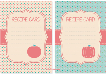 Cute Recipe Cards Set - Free vector #378187